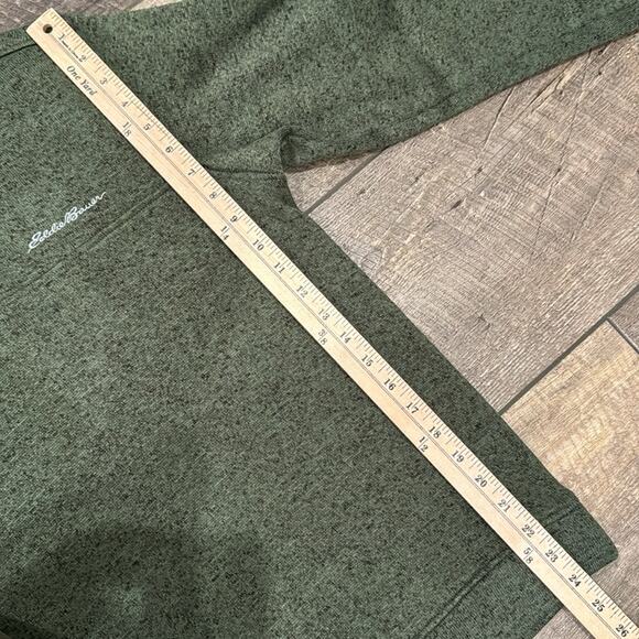 Eddie Bauer Men's Radiator Snap Button Fleece Pullover Green Heather Size M - Picture 5 of 8